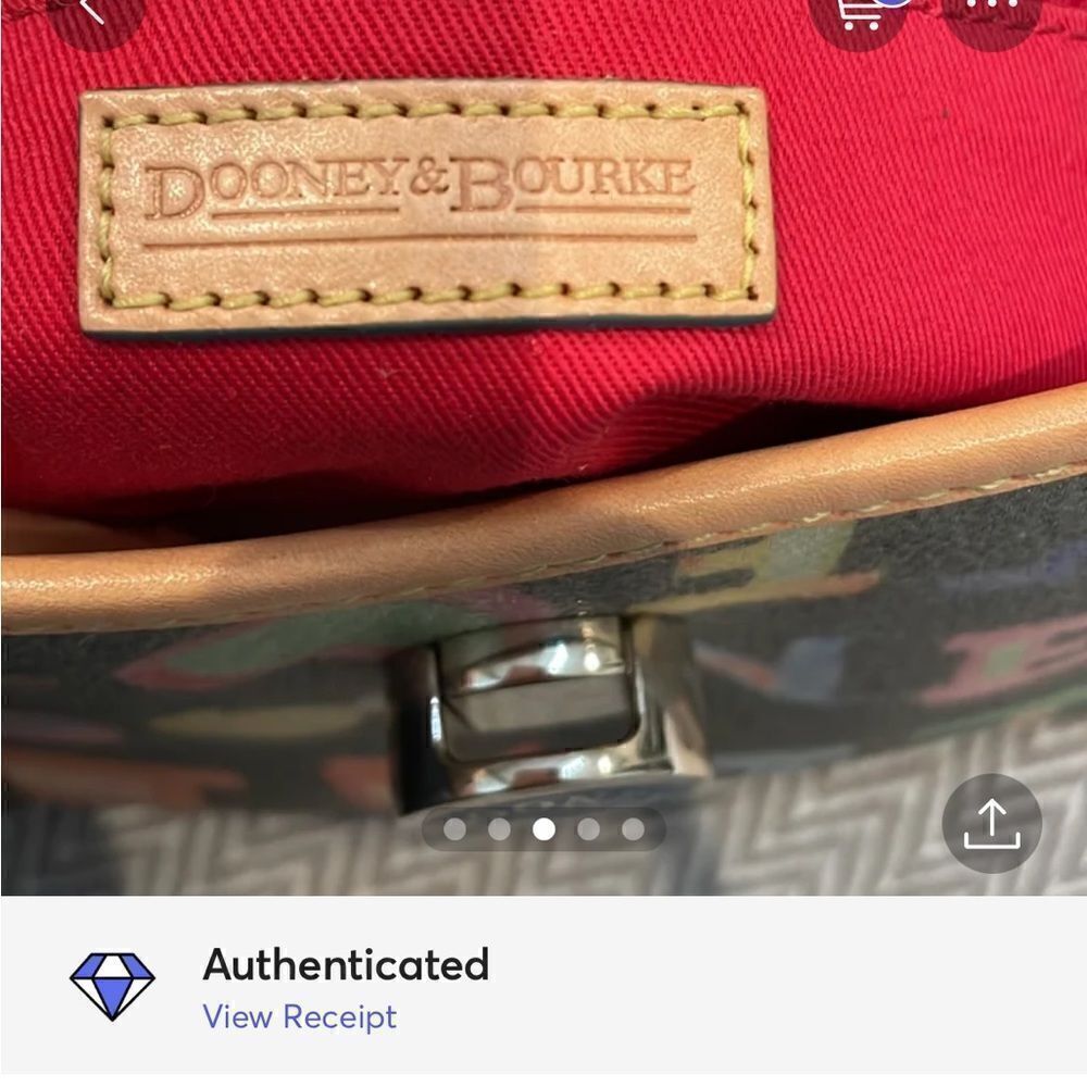 Dooney & Bourke Small Shoulder Bag East/West Flap Authentic - Picture 12 of 12